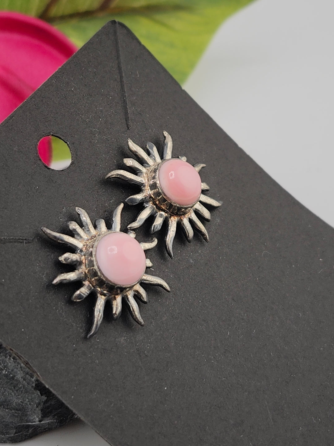 Queen Conch Sun Stud 925 Sterling Silver Earrings