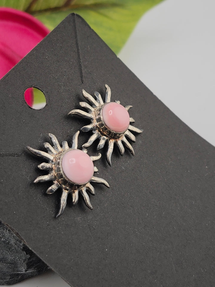 Queen Conch Sun Stud 925 Sterling Silver Earrings