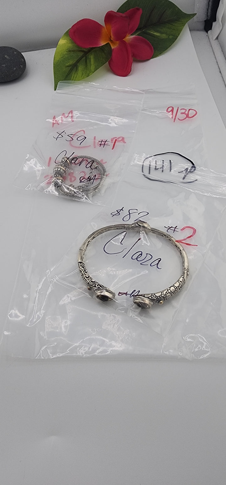 AM SHOW 48HR RESERVED FOR: Clara - 9/30/2025 FL tiktok Live Show - 2 Sterling Silver Items