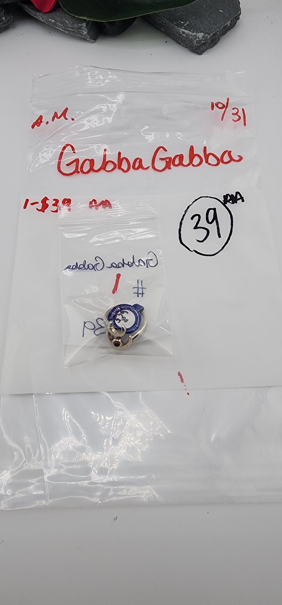 AM SHOW 48HR RESERVED FOR: GabbaGabba  - 10/31/2025 FL tiktok Live Show - 1  Sterling Silver Items