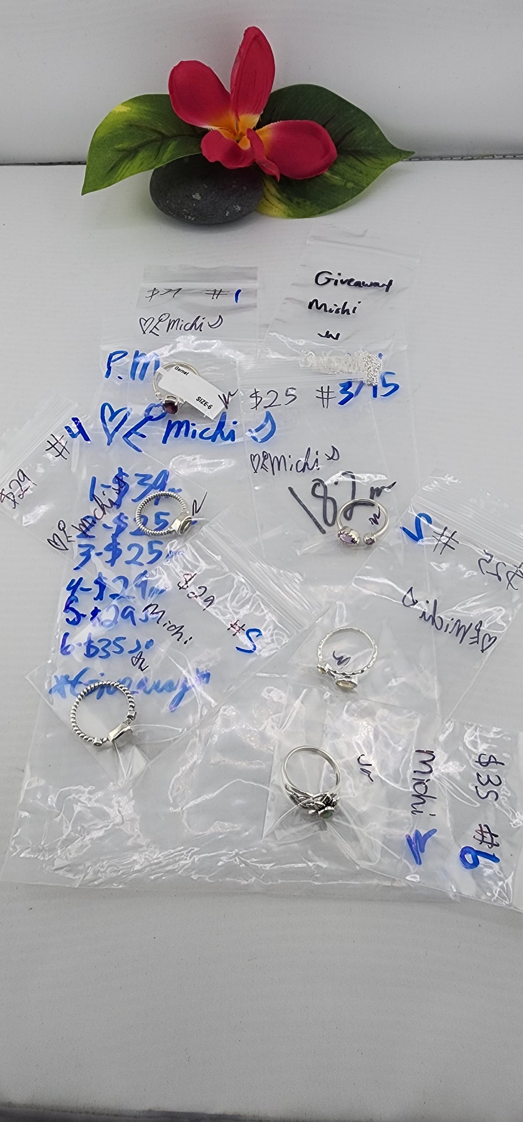 PM SHOW 48HR - RESERVED FOR: 🖤🗝️Michi🌙 - 11/15/2025 tiktok Live Show - 6 Sterling Silver Items