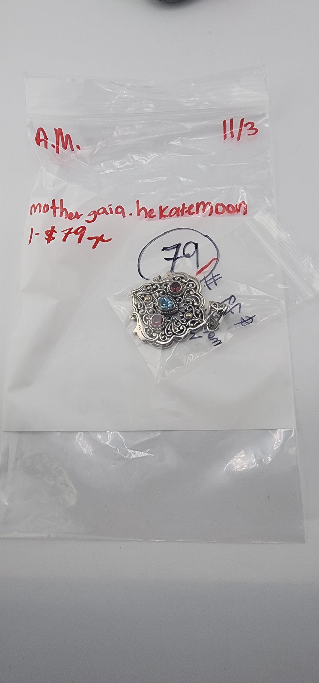 AM SHOW 48HR RESERVED FOR:  mothergaia.hekatemoon - 11/3/2025 FL tiktok Live Show - 1  Sterling Silver Items