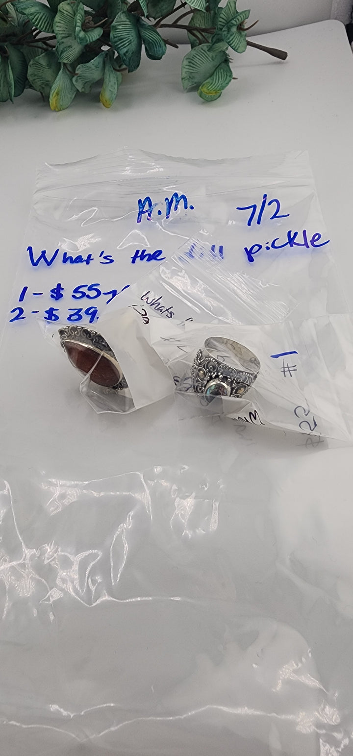RESERVED FOR: What's the dill pickle - 7/2/2025 tiktok A.M Live Show - 2 Sterling Silver Items