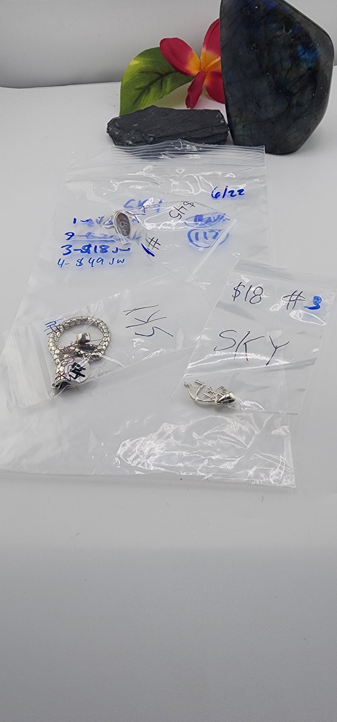 RESERVED FOR:  SKY- 6/22/2025 tiktok Reservation Live Show -4 Sterling Silver Items