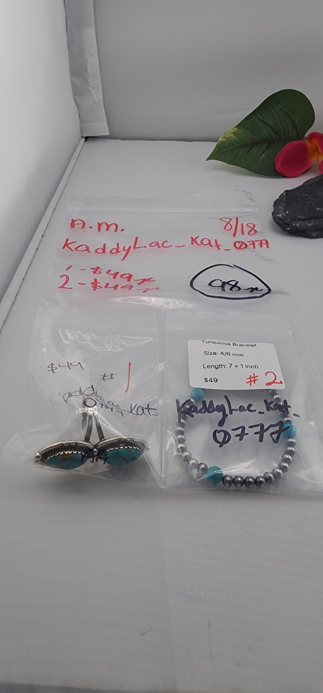 AM SHOW 48HR - RESERVED FOR: kaddyLac_kat_0777 - 8/18/2025 FL tiktok Live Show - 2 Sterling Silver Items