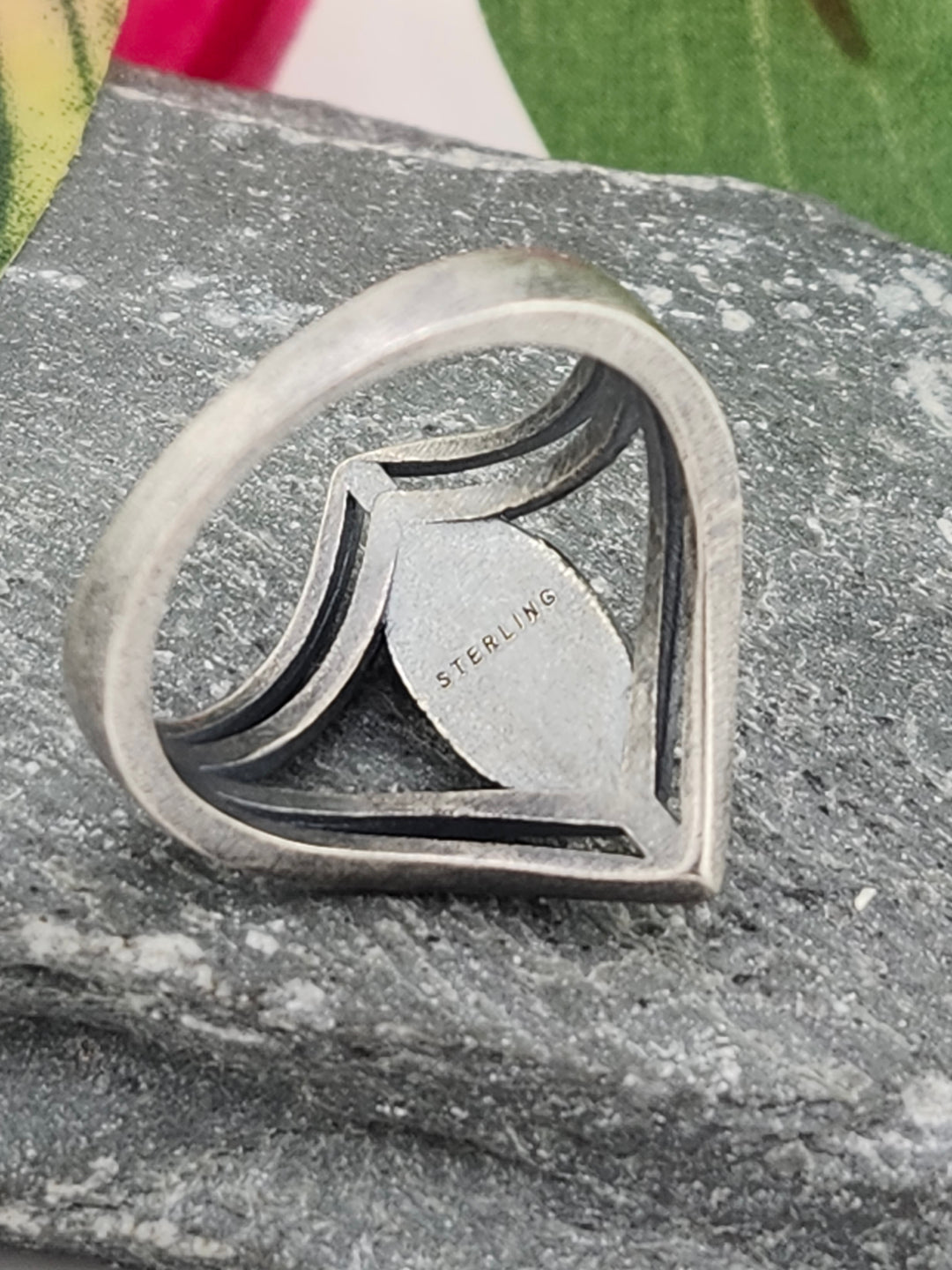 Oxidized Marquee Bumblebee Jasper Ring Size 9.25