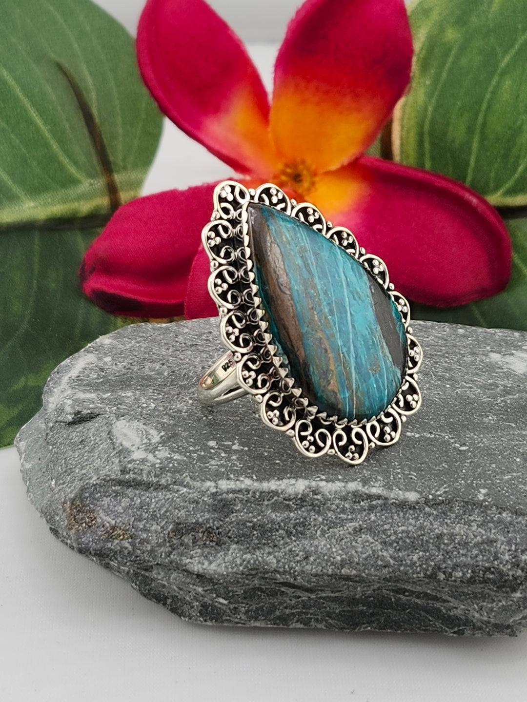 Opalized Wood Ring Size 11.25