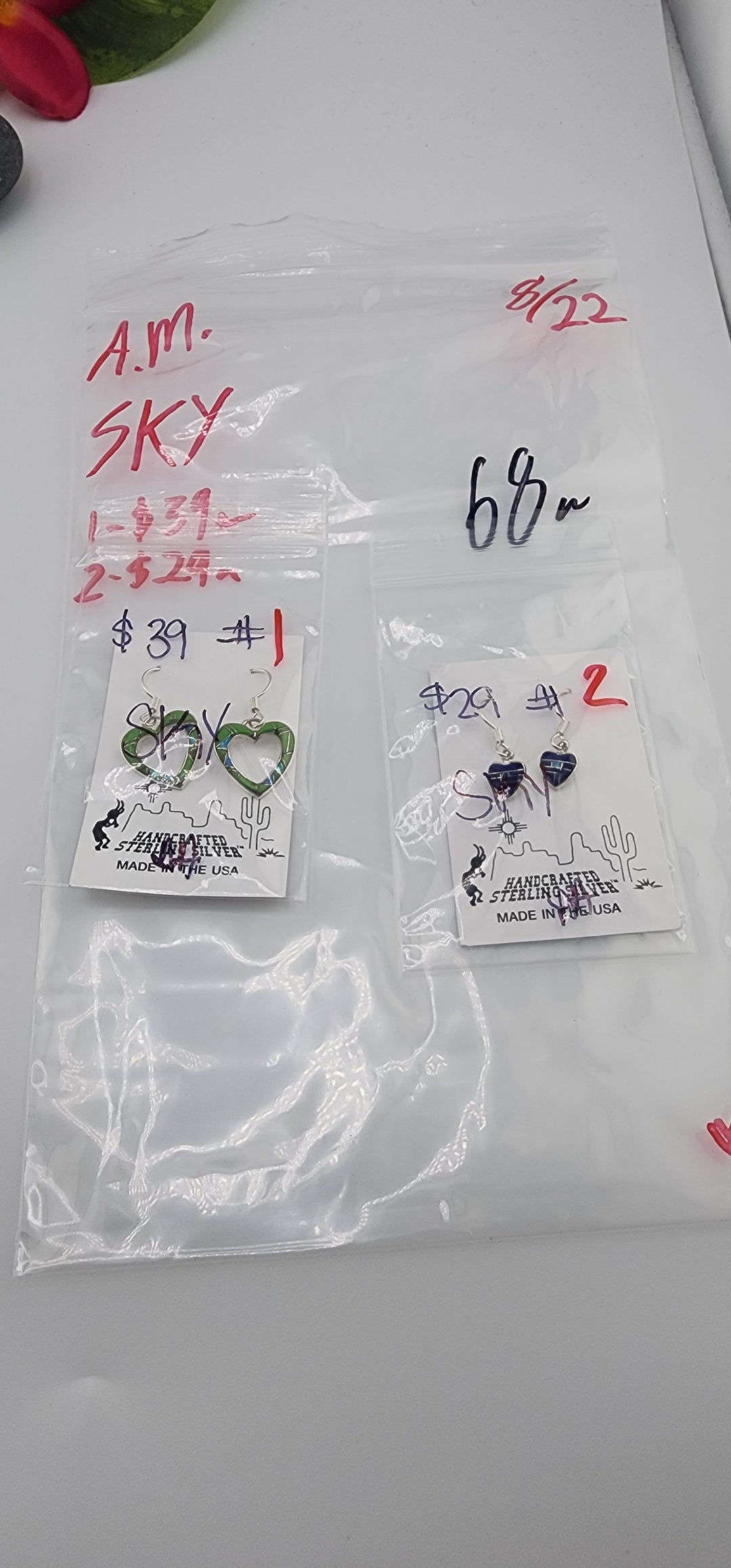 AM SHOW 48HR - RESERVED FOR: SKY - 8/22/2025 FL tiktok Live Show - 2 Sterling Silver Items