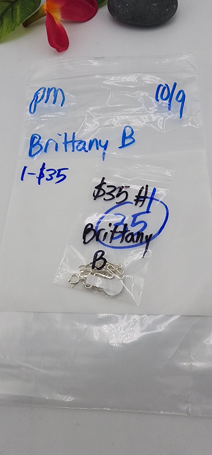 PM SHOW 48HR - RESERVED FOR: Brittany B - 10/9/2025 FL tiktok Live Show - 1 Sterling Silver Items