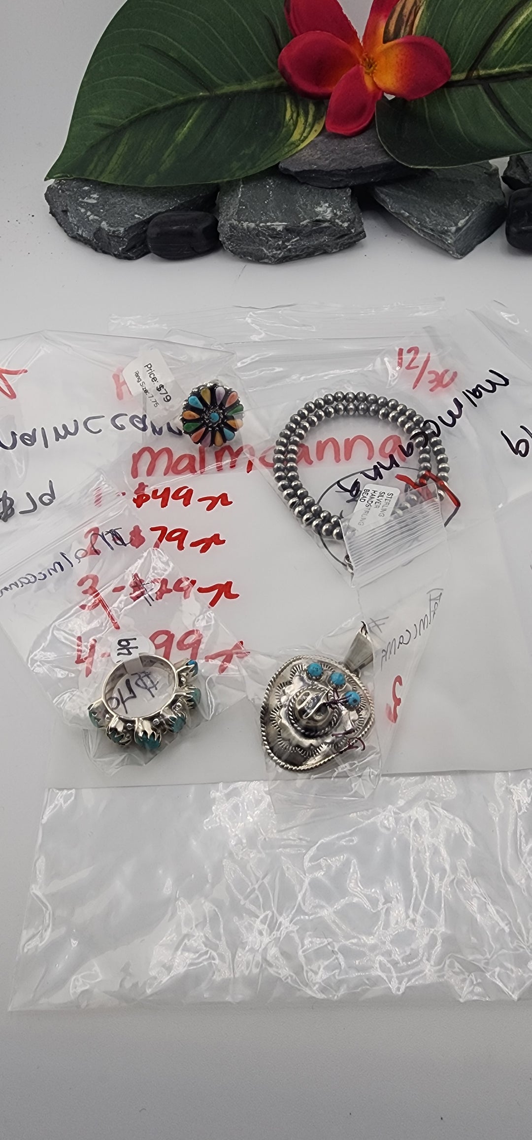 AM SHOW 48HR RESERVED FOR: malmcanna - 12/30/2025 FL tiktok Live Show - 4 Sterling Silver Items