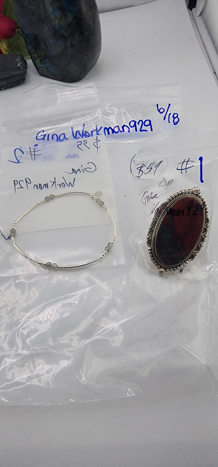 RESERVED FOR: Gina Workman929 - 6/18/2025 tiktok Reservation Live Show - 2 Sterling Silver Items