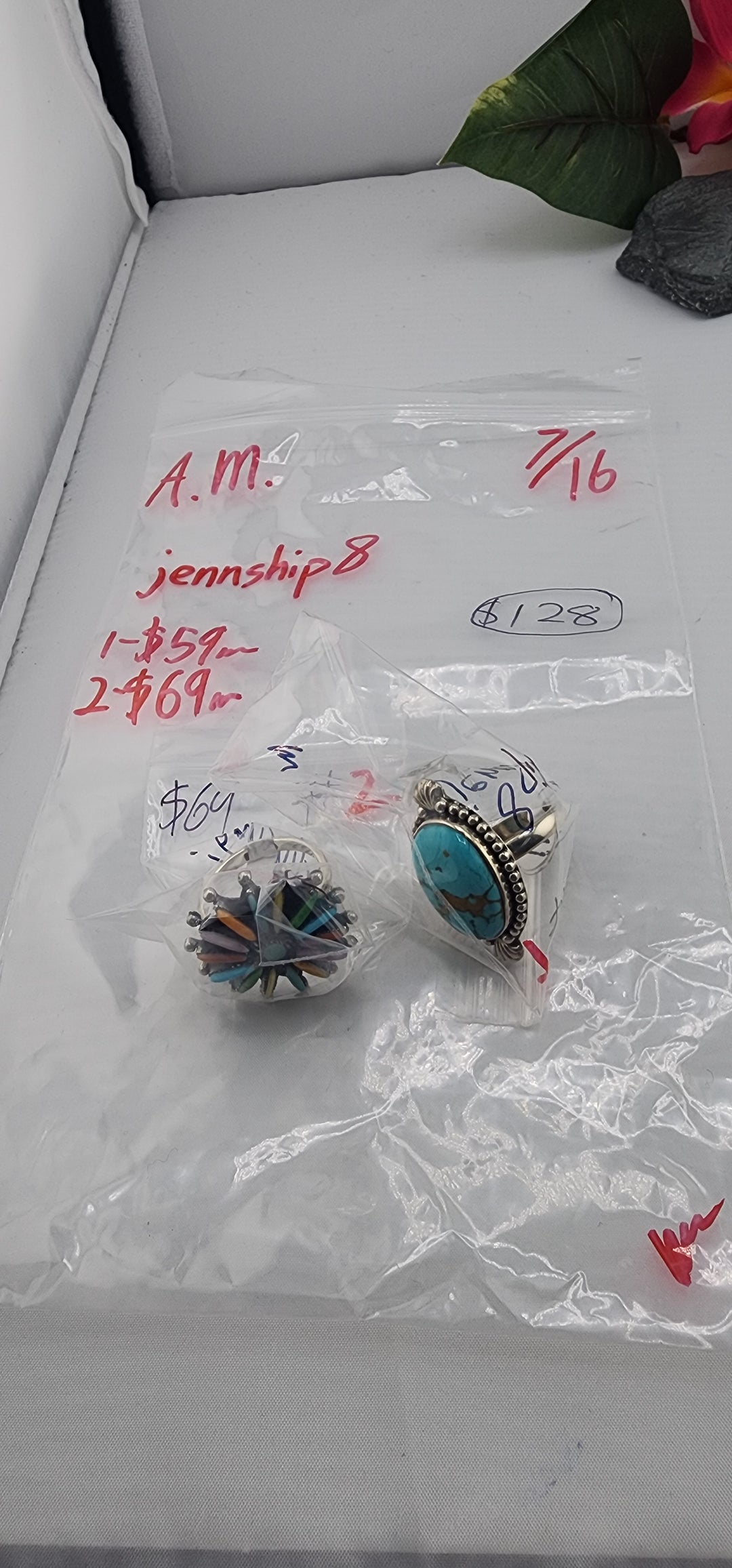 AM SHOW 48HR - RESERVED FOR:  jennship8 - 7/16/2025 FL tiktok Live Show -  2 Sterling Silver Items