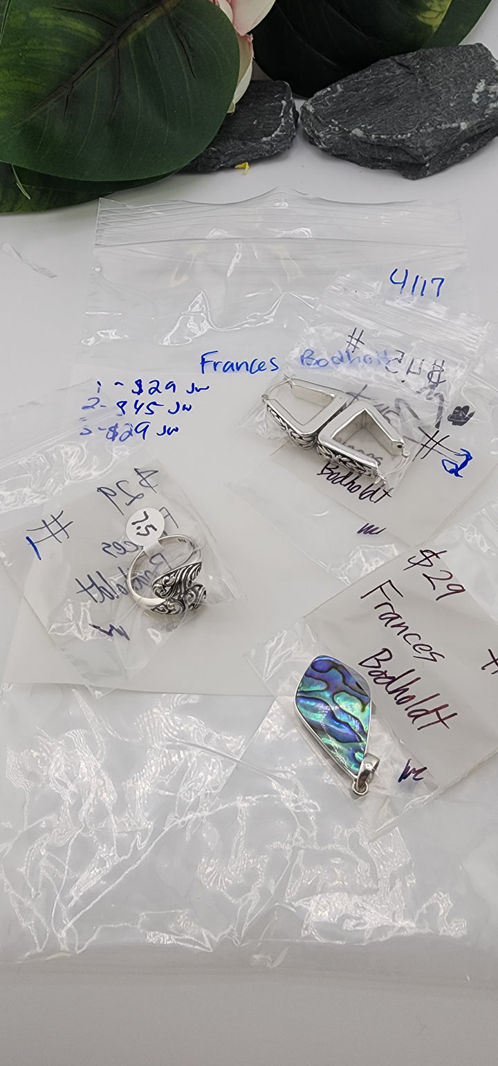 RESERVED FOR:  Frances Bodholt- 4/17/2025 tiktok Live Show - 3 Sterling Silver Items