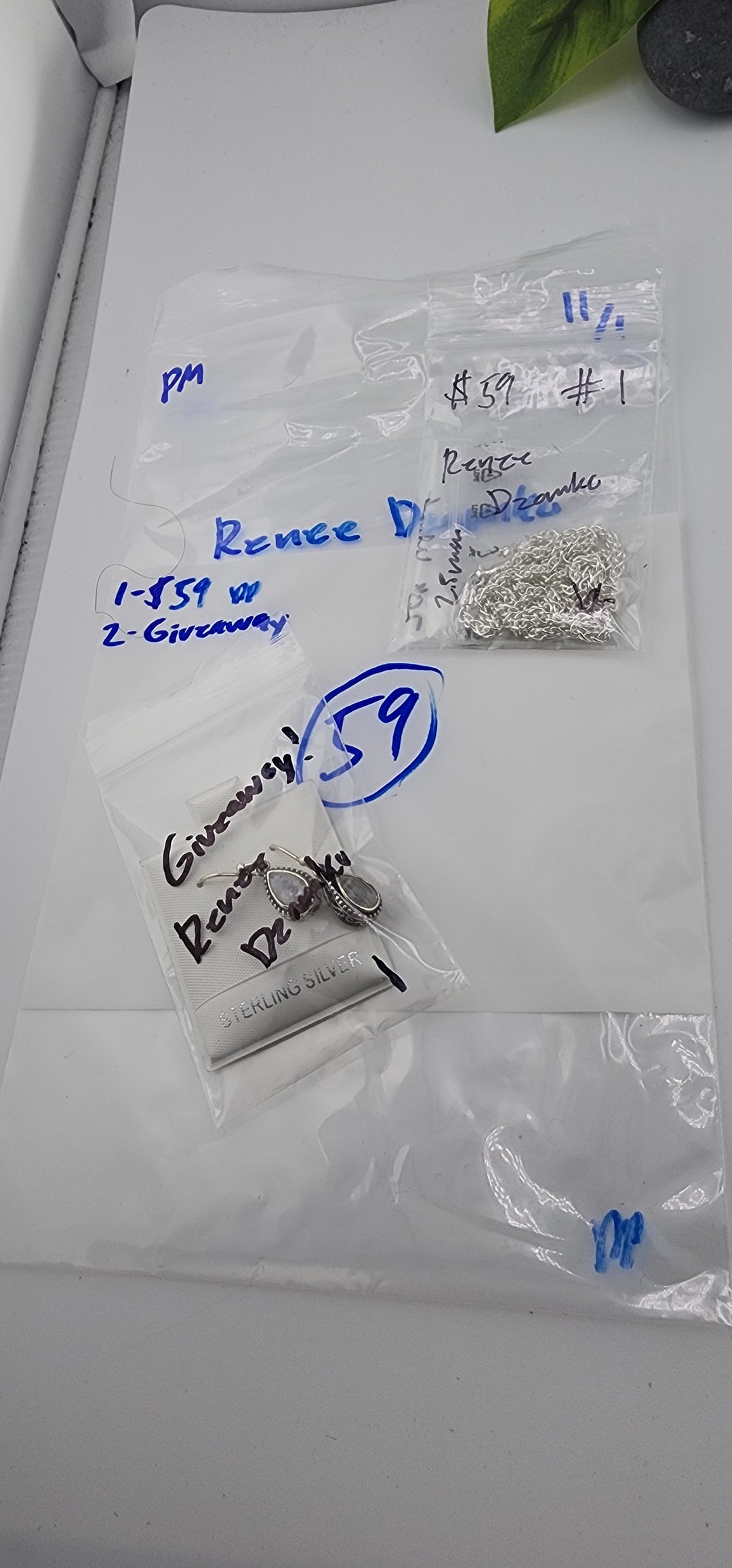 PM SHOW 48HR - RESERVED FOR: Renee Dzamko - 11/1/2025 FL tiktok Live Show -2 Sterling Silver Items