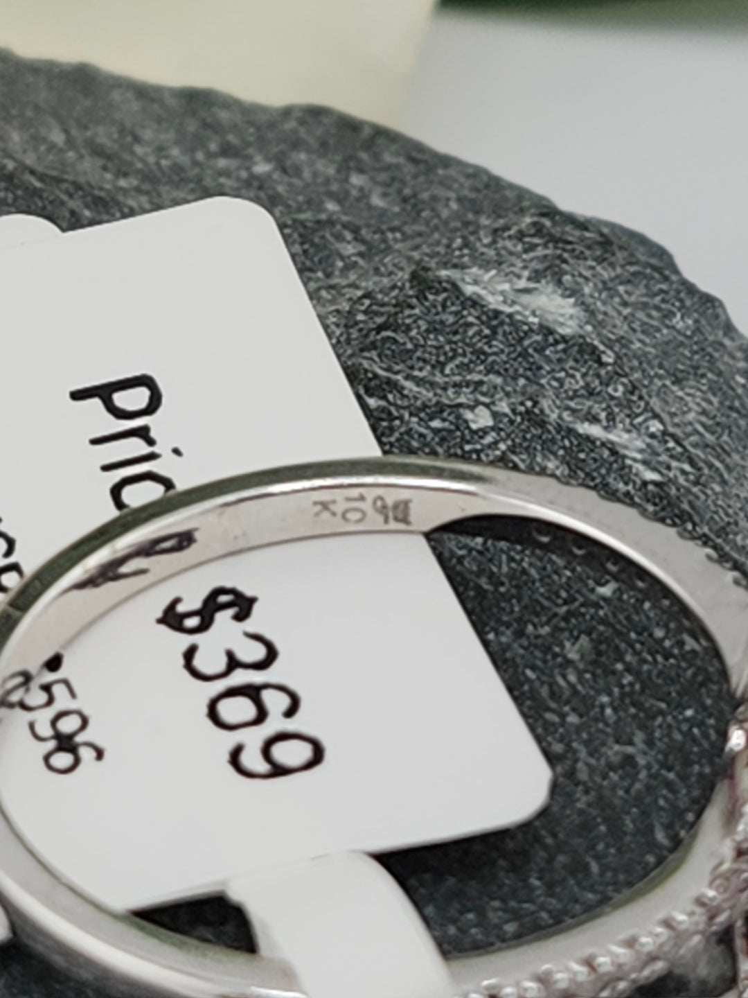 10K White Gold Diamond and Ruby Ring