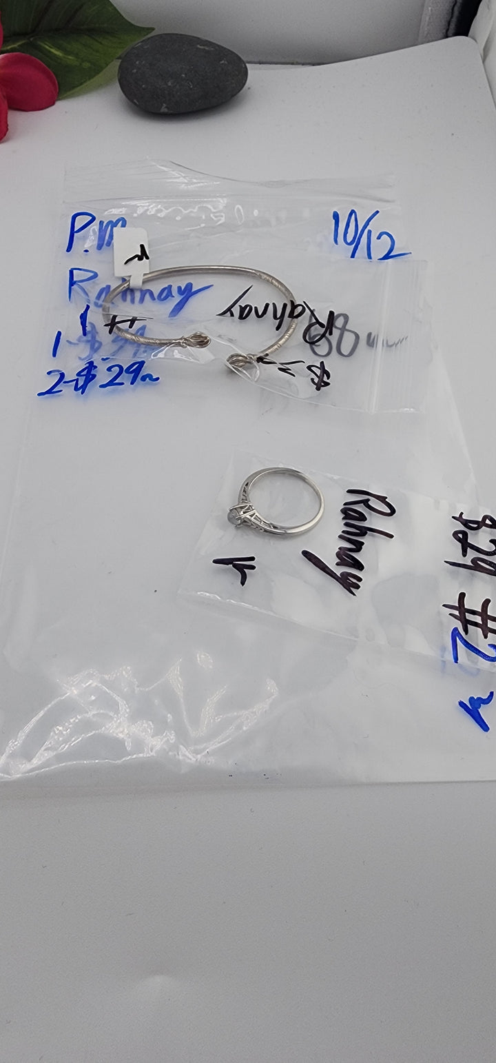 PM SHOW 48HR - RESERVED FOR: Rahnay - 10/12/2025 FL tiktok Live Show - 2 Sterling Silver Items
