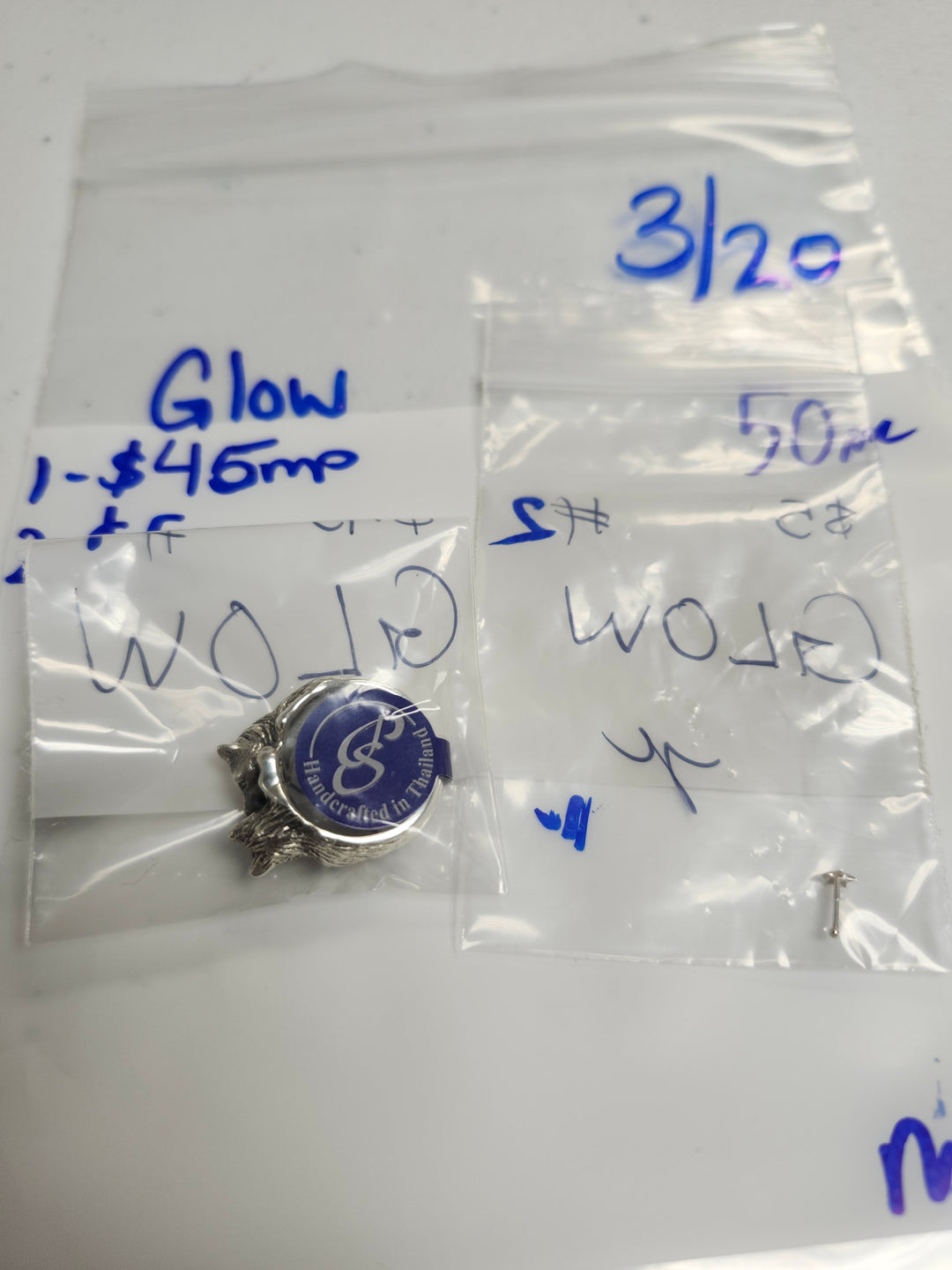 RESERVED FOR:  Glow - 3/20/2025 Live Show - 2 Sterling Silver Items