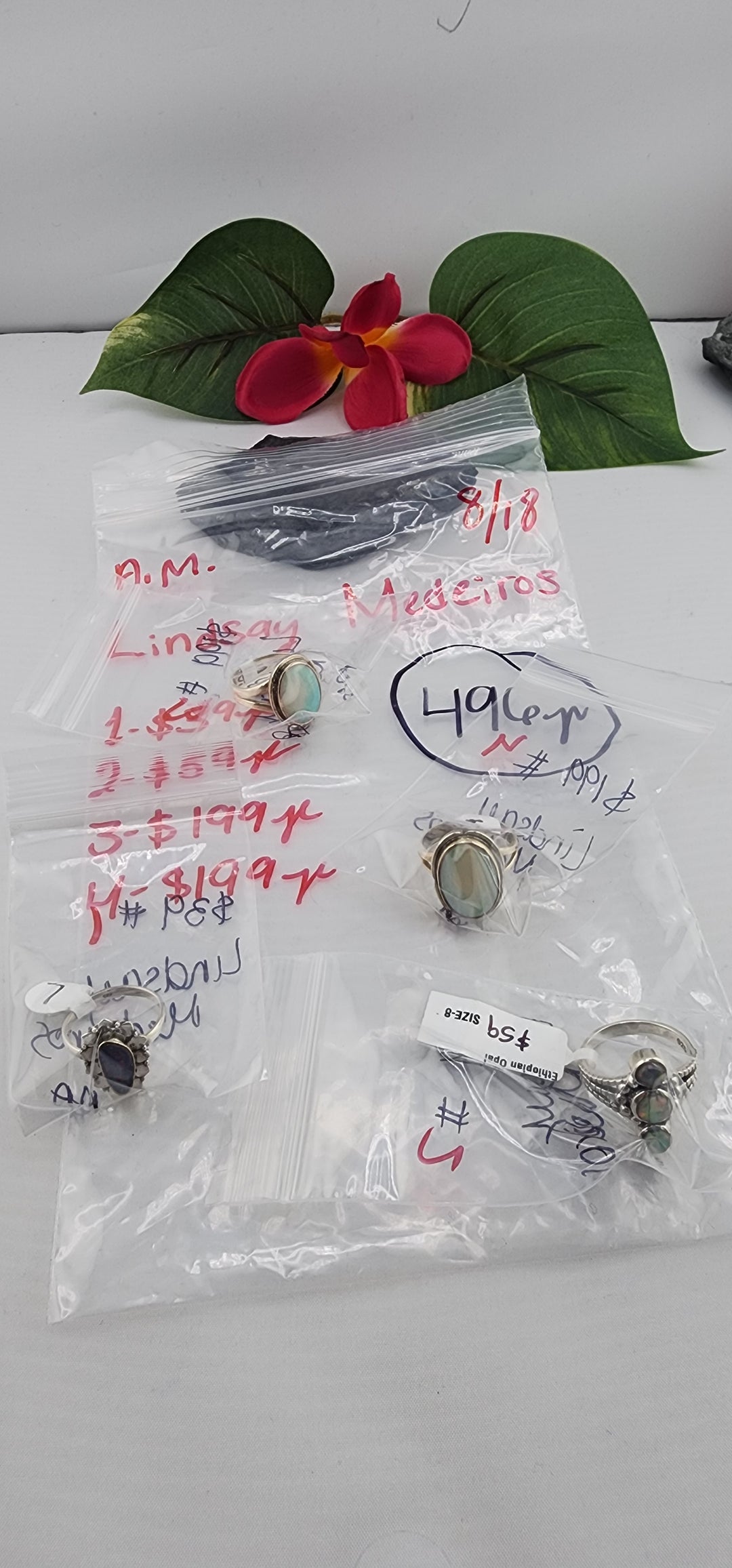 AM SHOW 48HR - RESERVED FOR: Lindsay Medeiros - 8/18/2025 FL tiktok Live Show - 4 Sterling Silver Items