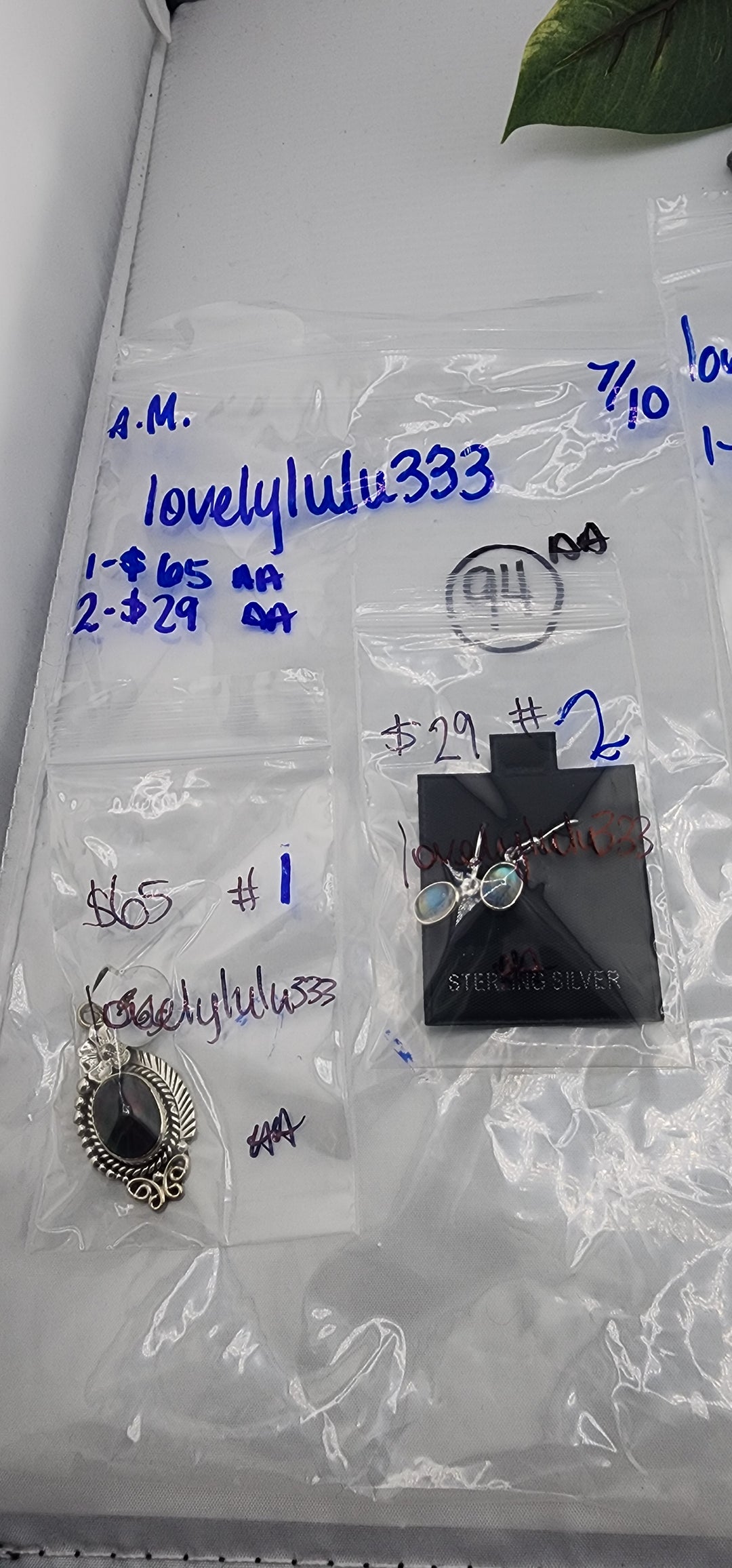 AM SHOW 48HR - RESERVED FOR: lovelylulu333  - 7/10/2025 FL tiktok Live Show - 2 Sterling Silver Items