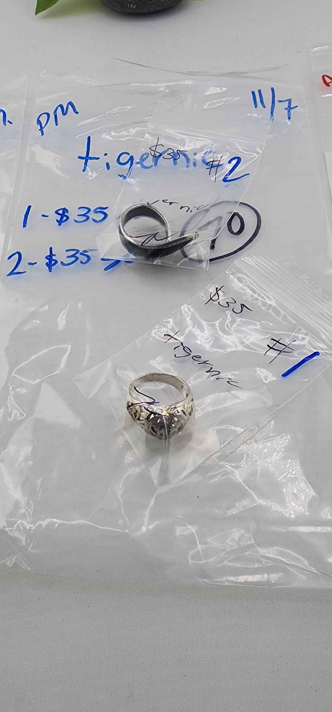 PM SHOW 48HR - RESERVED FOR: tigernic - 11/7/2025 tiktok Live Show - 2 Sterling Silver Items