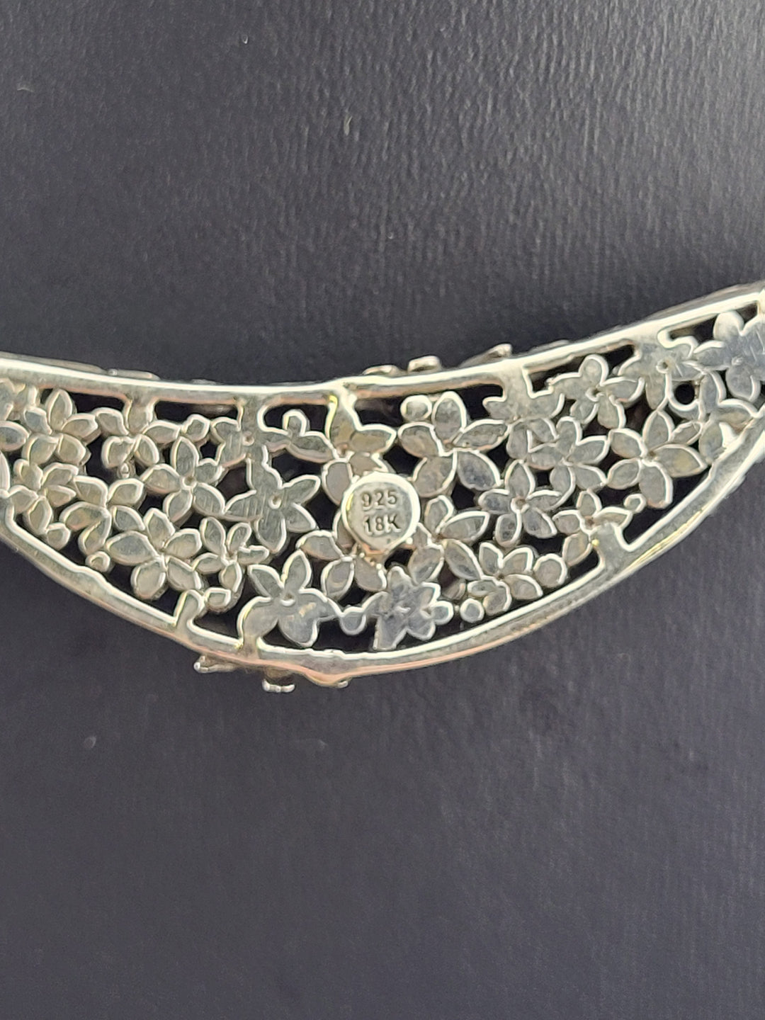 Bali 925 Sterling Silver & 18K Accents Multi Stone (Citrine, Garnet, Amethyst, and Topaz) Necklace