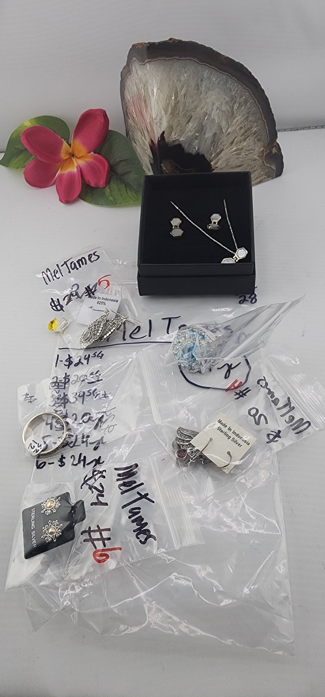 PM SHOW 48HR - RESERVED FOR: MelTames - 11/28/2025 tiktok Live Show - 6 Sterling Silver Items