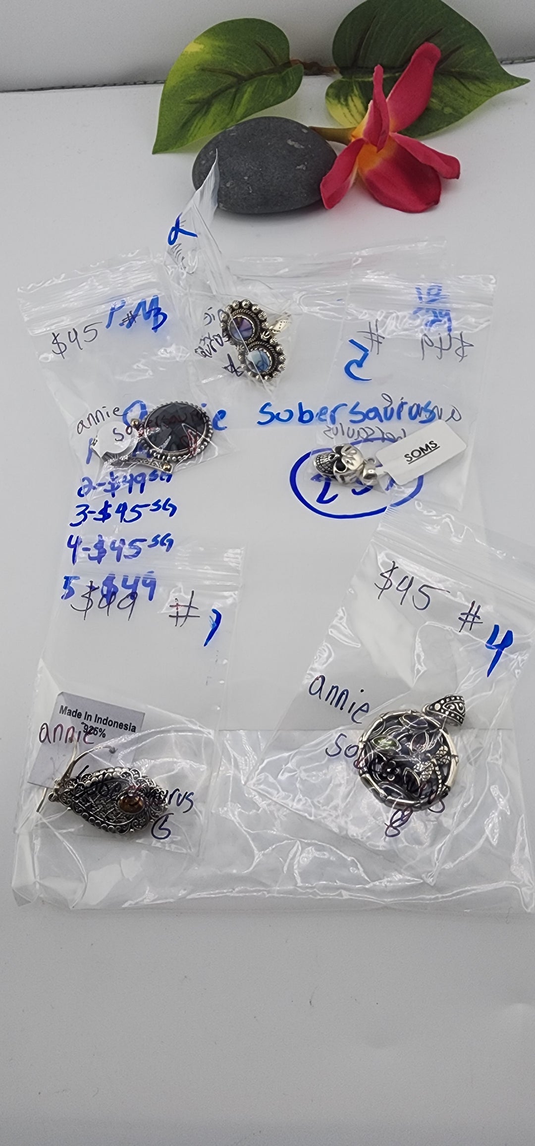 PM SHOW 48HR - RESERVED FOR: annie sobersaurus - 10/29/2025 FL tiktok Live Show - 5 Sterling Silver Items