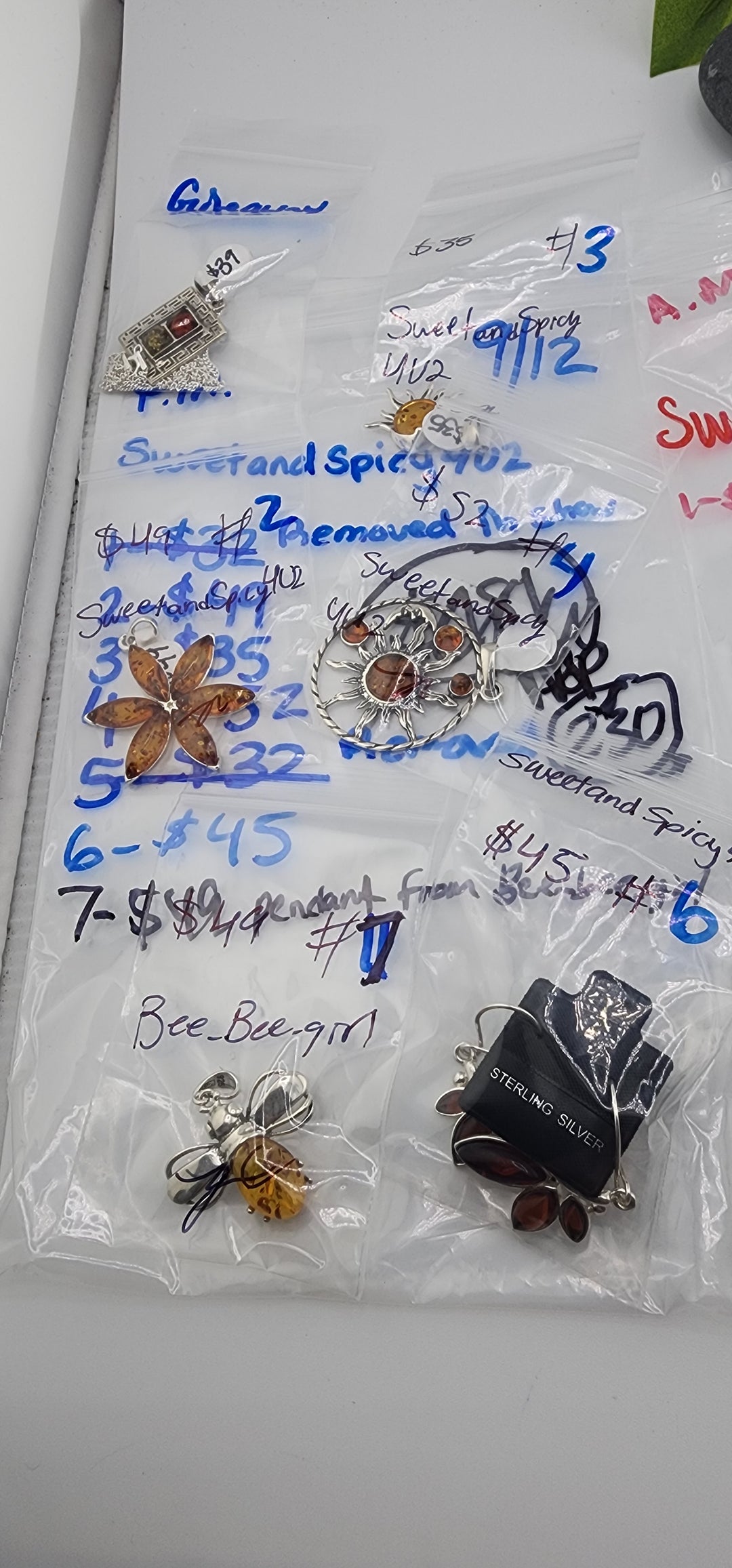 PM SHOW 48HR - RESERVED FOR: sweetandspicy402  - 9/12/2025 FL tiktok Live Show - 5 Sterling Silver Items