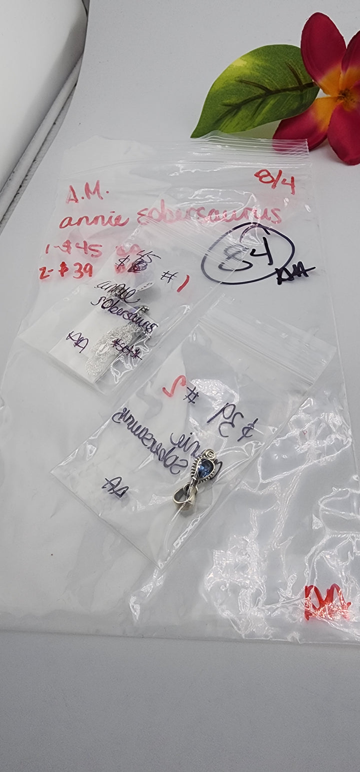 AM SHOW 48HR - RESERVED FOR: annie sobersaurus - 8/4/2025 FL tiktok Live Show - 2 Sterling Silver Items