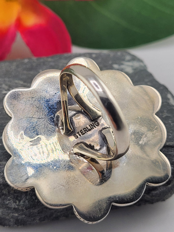 Turquoise Horse Cluster Ring Size 11.5