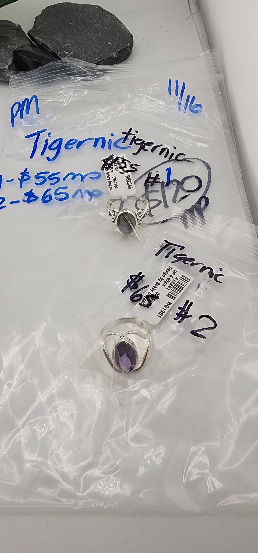 PM SHOW 48HR - RESERVED FOR: tigernic - 11/16/2025 tiktok Live Show - 2 Sterling Silver Items