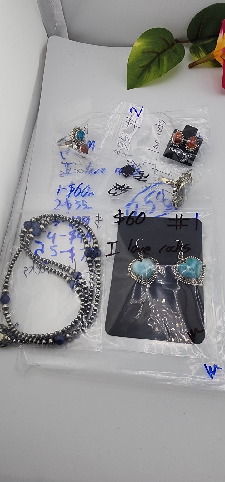 PM SHOW 48HR - RESERVED FOR: I love rocks - 10/8/2025 FL tiktok Live Show - 5 Sterling Silver Items