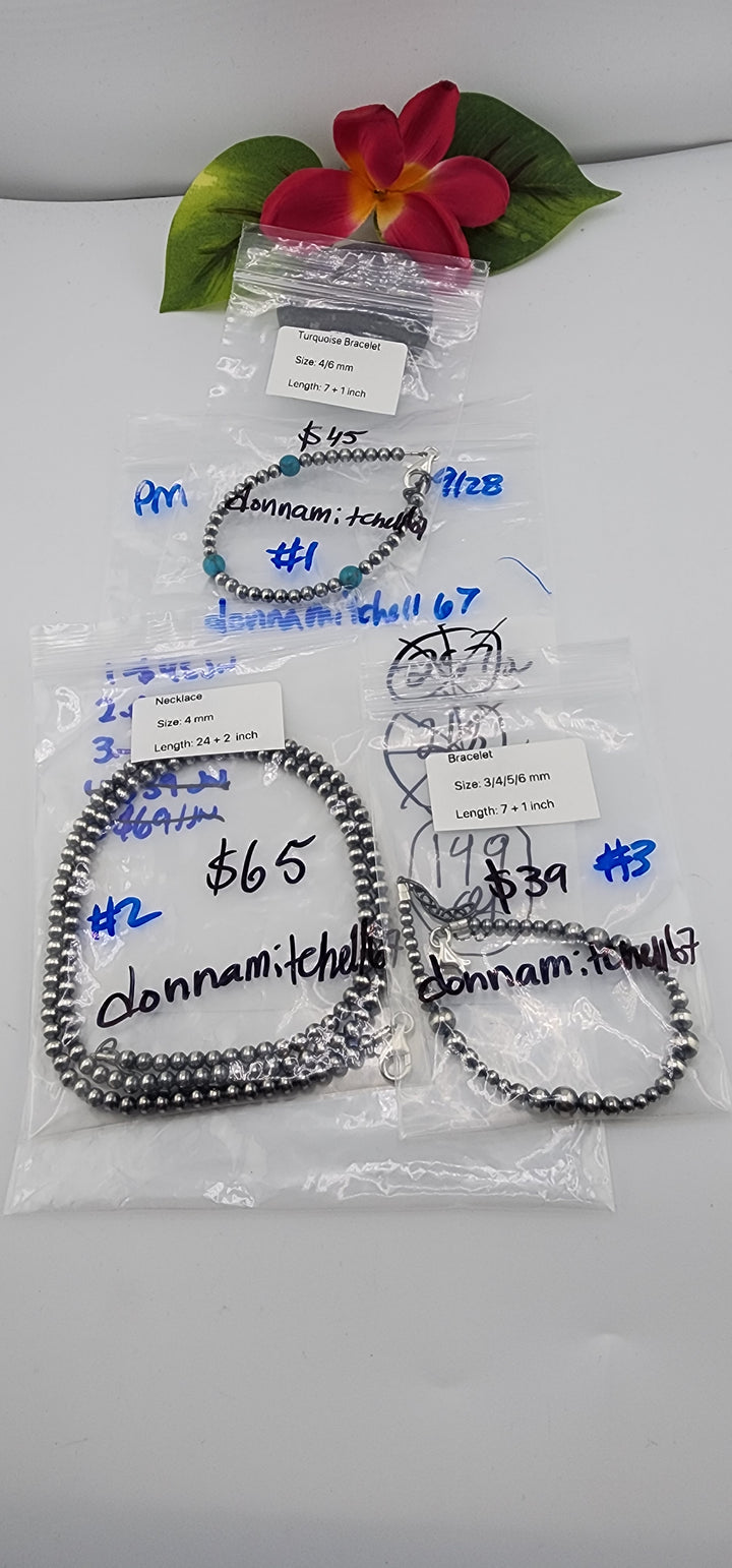 PM SHOW 48HR - RESERVED FOR: donnamitchell67 - 9/28/2025 FL tiktok Live Show - 3 Sterling Silver Items