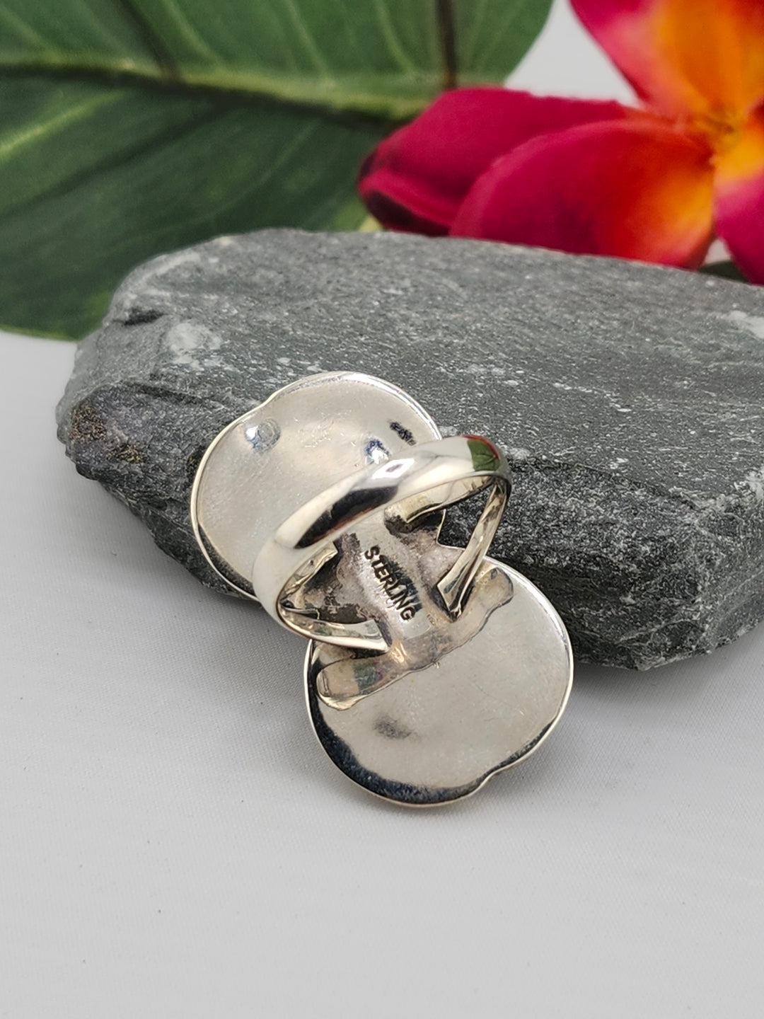 2 Stone Turquoise Ring Size 10.25