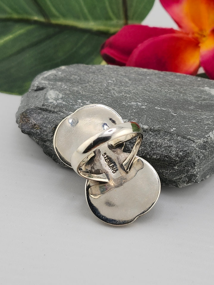 2 Stone Turquoise Ring Size 10.25