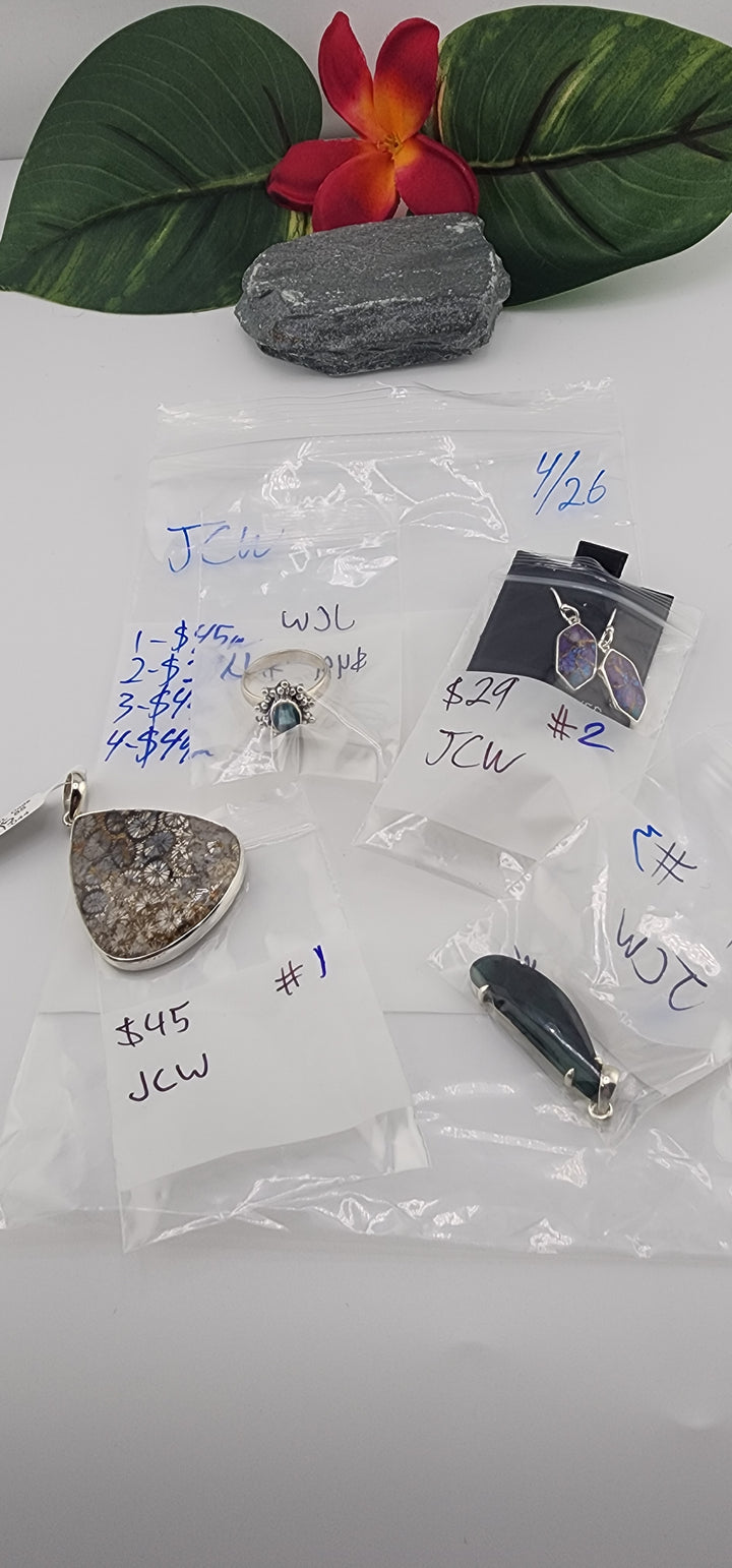 RESERVED FOR: JCW - 4/26/2025 tiktok Live Show - 4 Sterling Silver Items