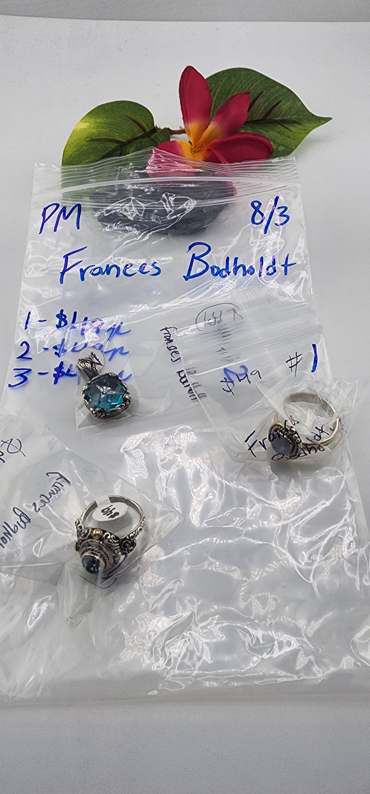 PM SHOW 48HR - RESERVED FOR:   Frances Bodholt- 8/3/2025 FL tiktok Live Show -3  Sterling Silver Items