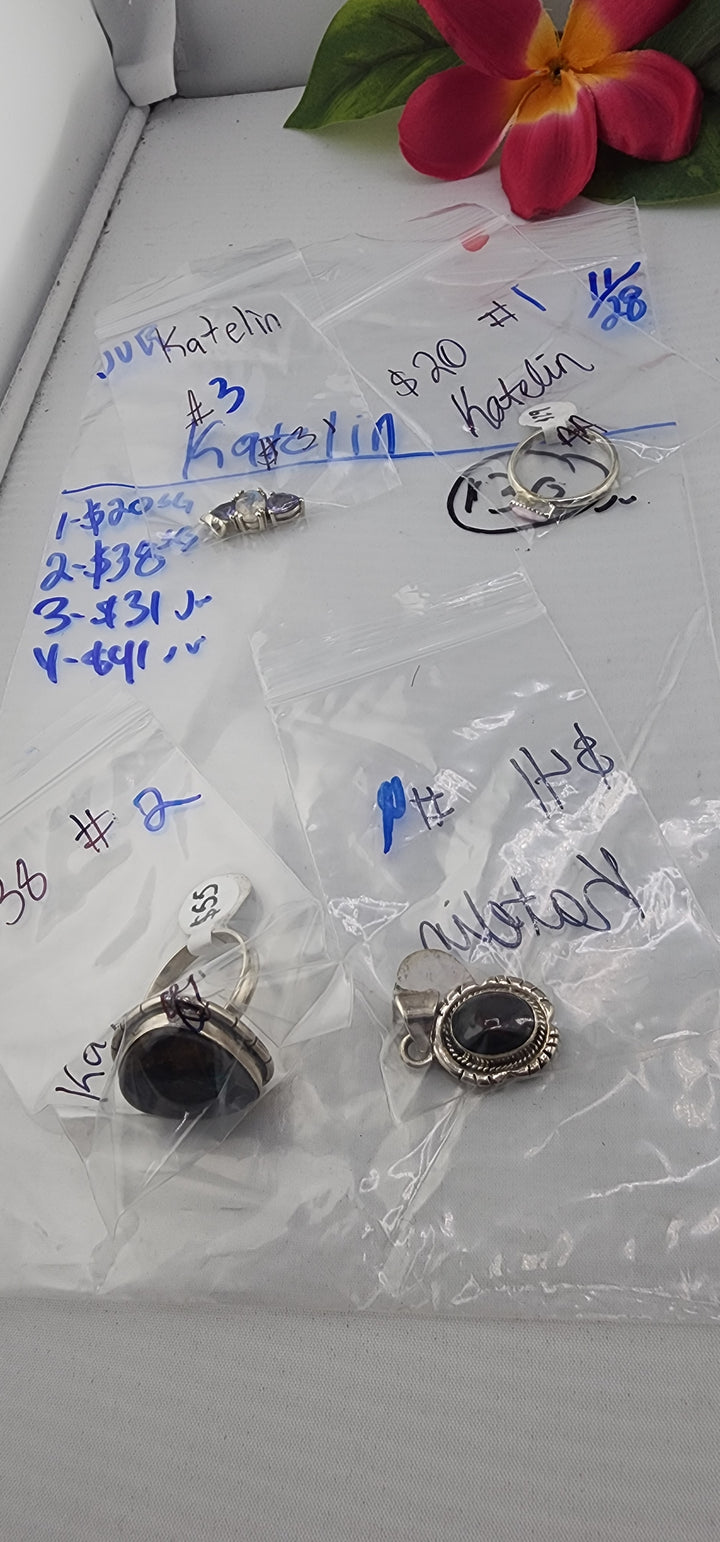 BF PM SHOW 48HR - RESERVED FOR: Katelin - 11/28/2025 tiktok Live Show -4 Sterling Silver Items