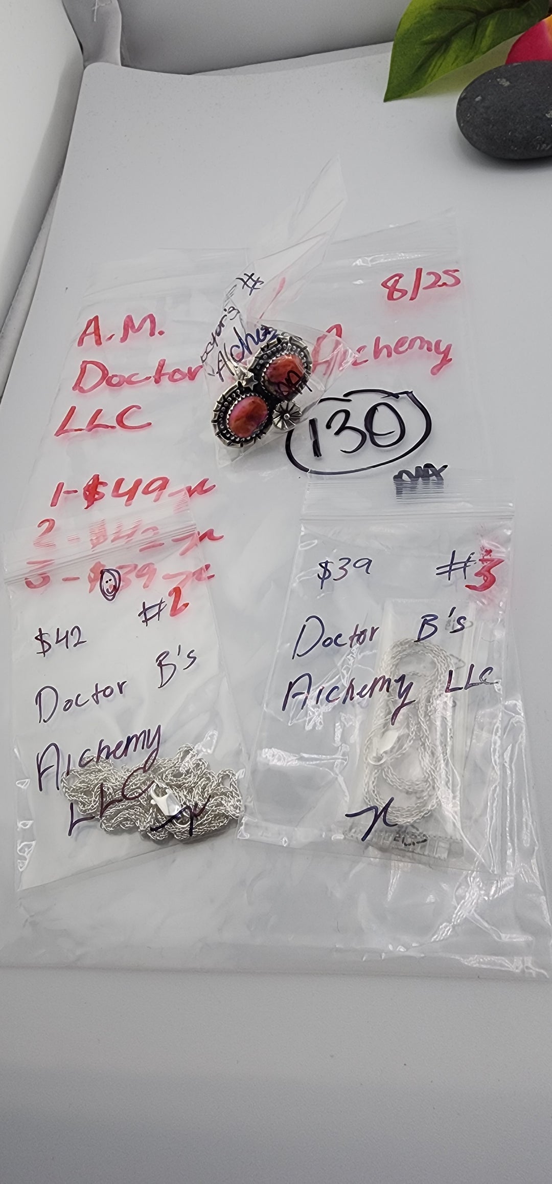 AM SHOW 48HR - RESERVED FOR: Doctor B's Alchemy - 8/25/2025 FL tiktok Live Show - 3 Sterling Silver Items