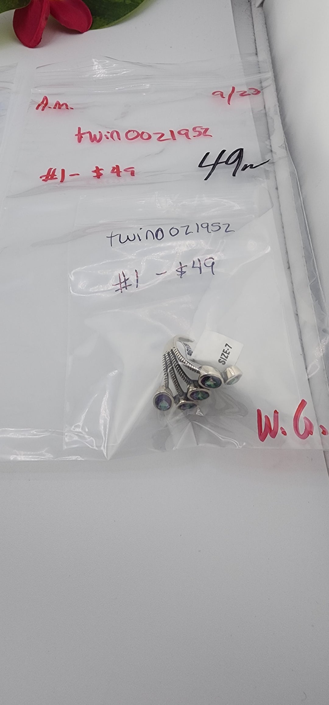 AM SHOW 48HR - RESERVED FOR: twin0021952 - 9/23/2025 FL tiktok Live Show - 1 Sterling Silver Items