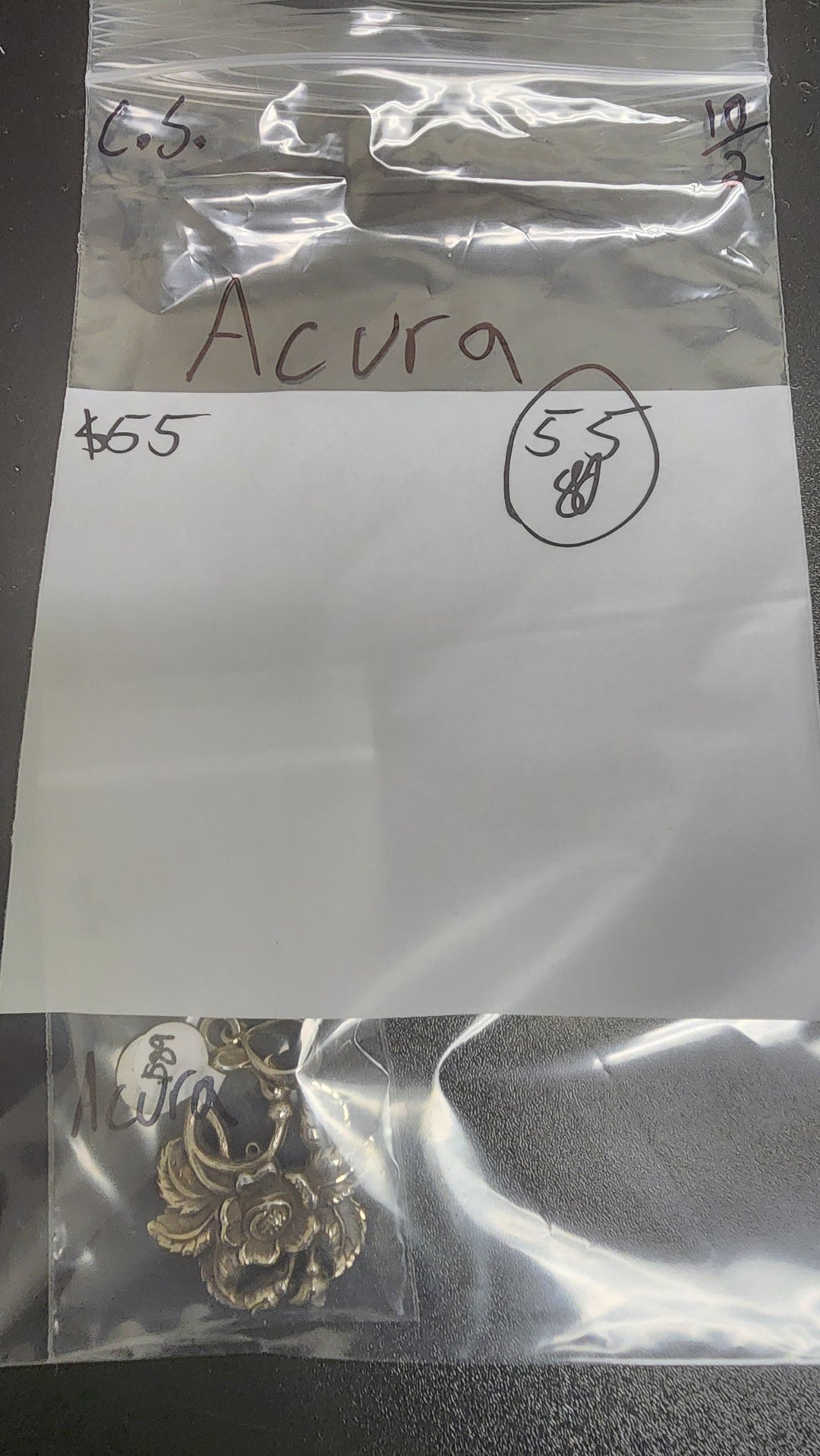 C.S. - RESERVED FOR: Acura - 10/2/2026 - 1 Sterling Silver Items