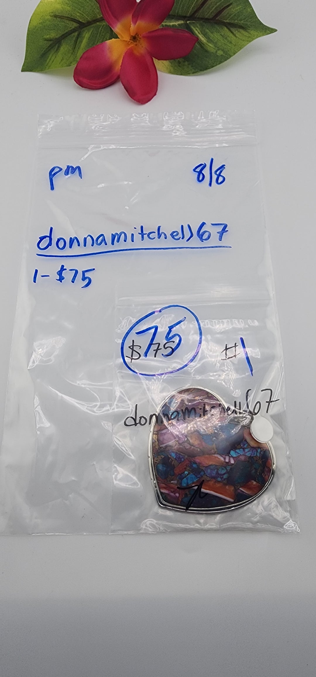 PM SHOW 48HR - RESERVED FOR:  donnamitchell67 - 8/8/2025 FL tiktok Live Show - 1 Sterling Silver Items