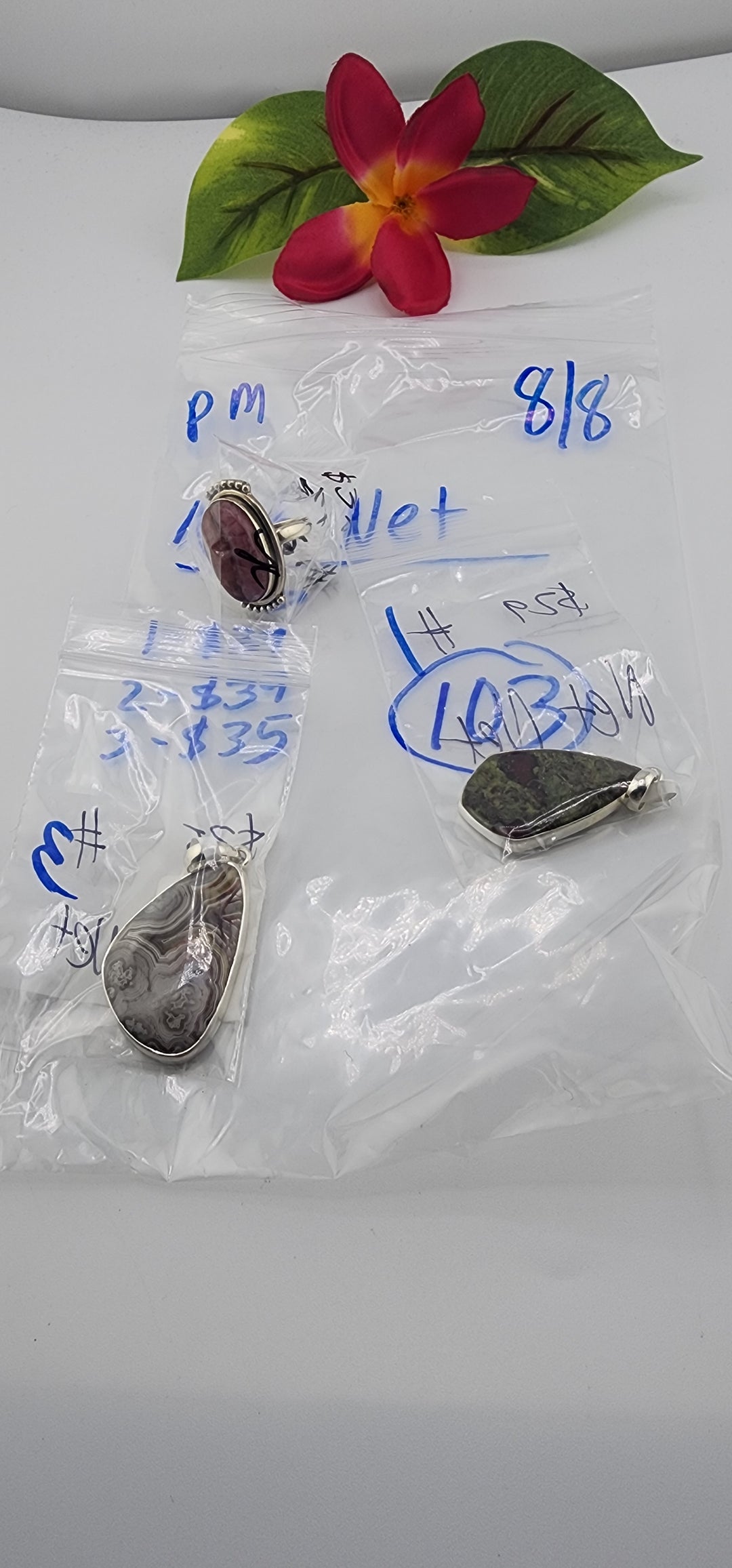 PM SHOW 48HR - RESERVED FOR: Net Net - 8/8/2025 FL tiktok Live Show - 3 Sterling Silver Items