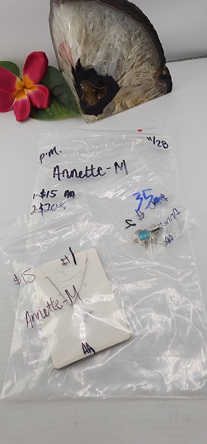 PM SHOW 48HR - RESERVED FOR: Annette-M - 11/28/2025 tiktok Live Show - 2 Sterling Silver Items
