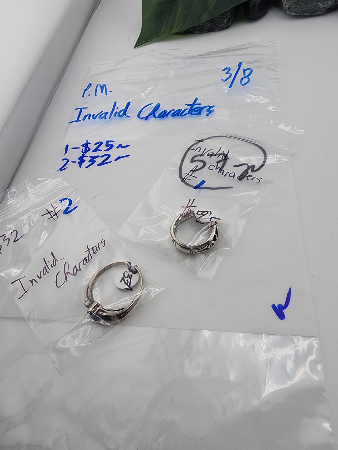 Invalid Characters - 3/8/26 - 2 925 Sterling Silver Items