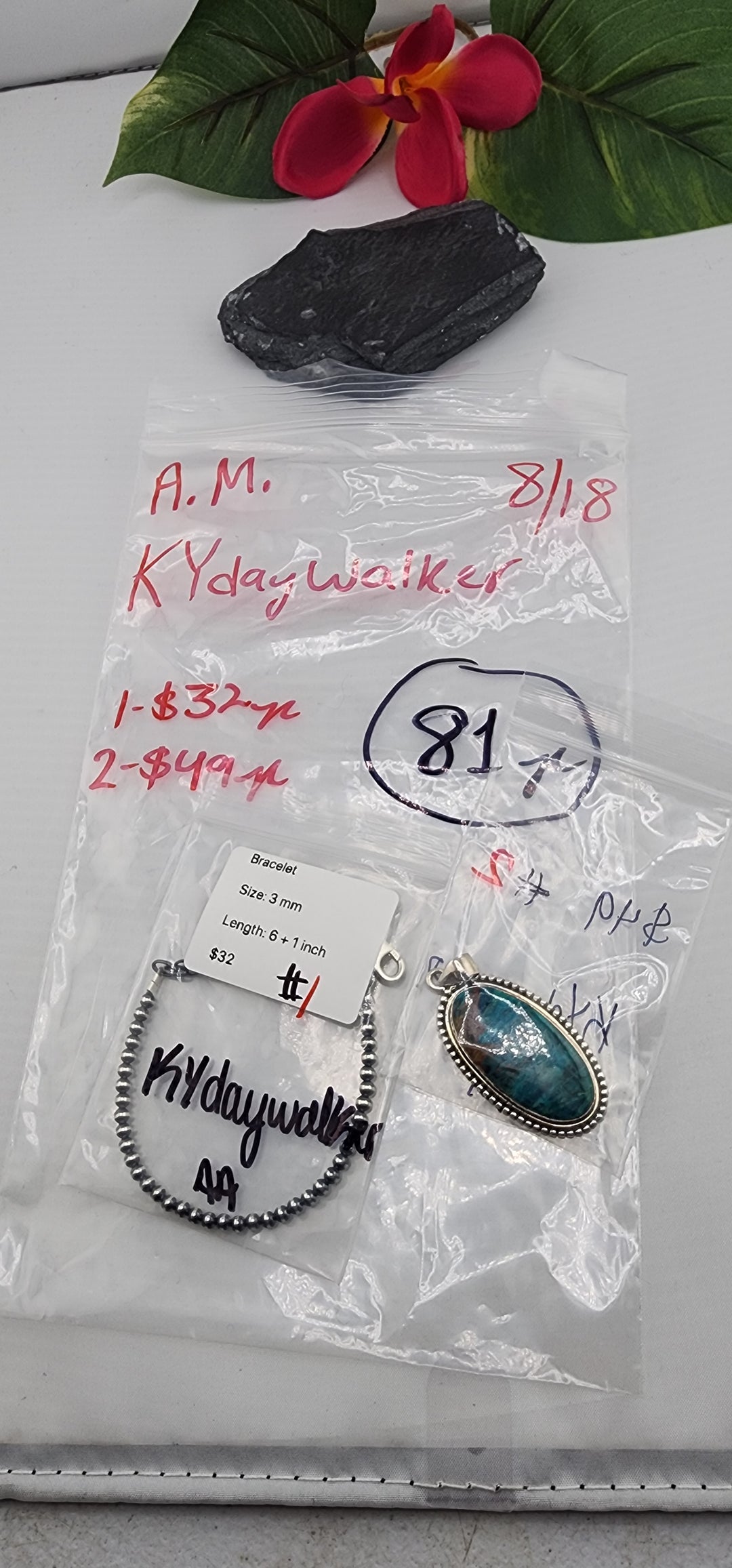AM SHOW 48HR - RESERVED FOR: KYdaywalker - 8/18/2025 FL tiktok Live Show - 2 Sterling Silver Items
