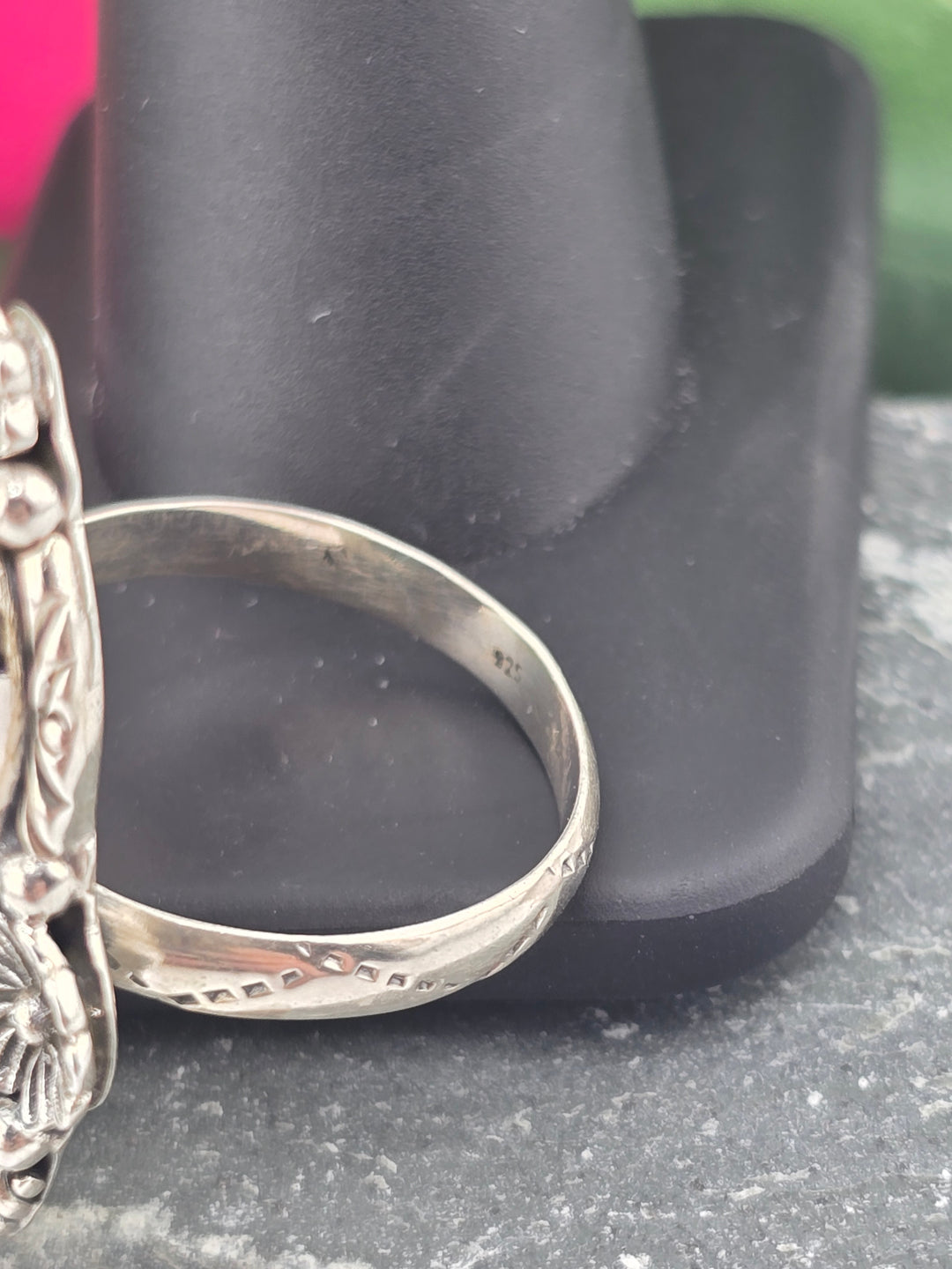 Double stone Kingman Turquoise sterling silver 925 ring size 10