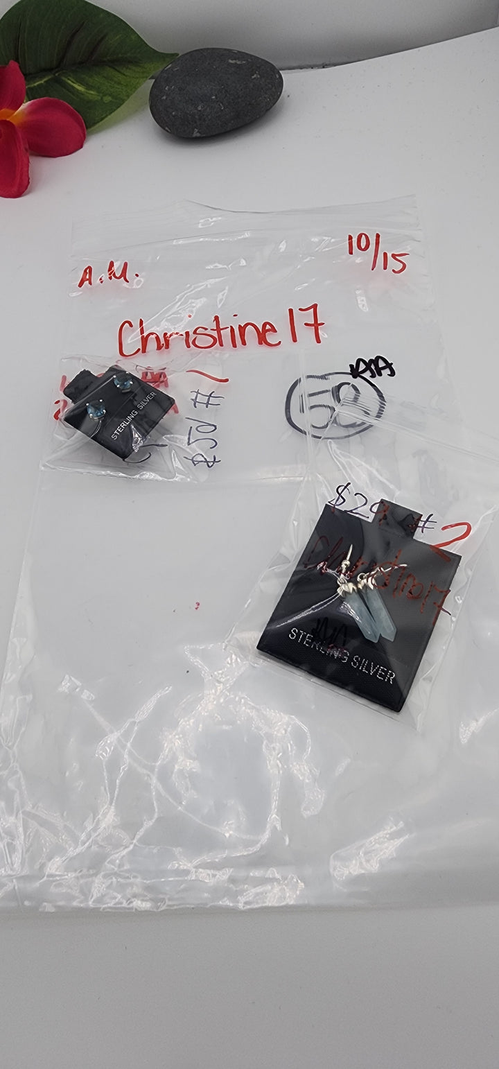 AM SHOW 48HR RESERVED FOR:  Christine17 - 10/15/2025 FL tiktok Live Show - 2 Sterling Silver Items