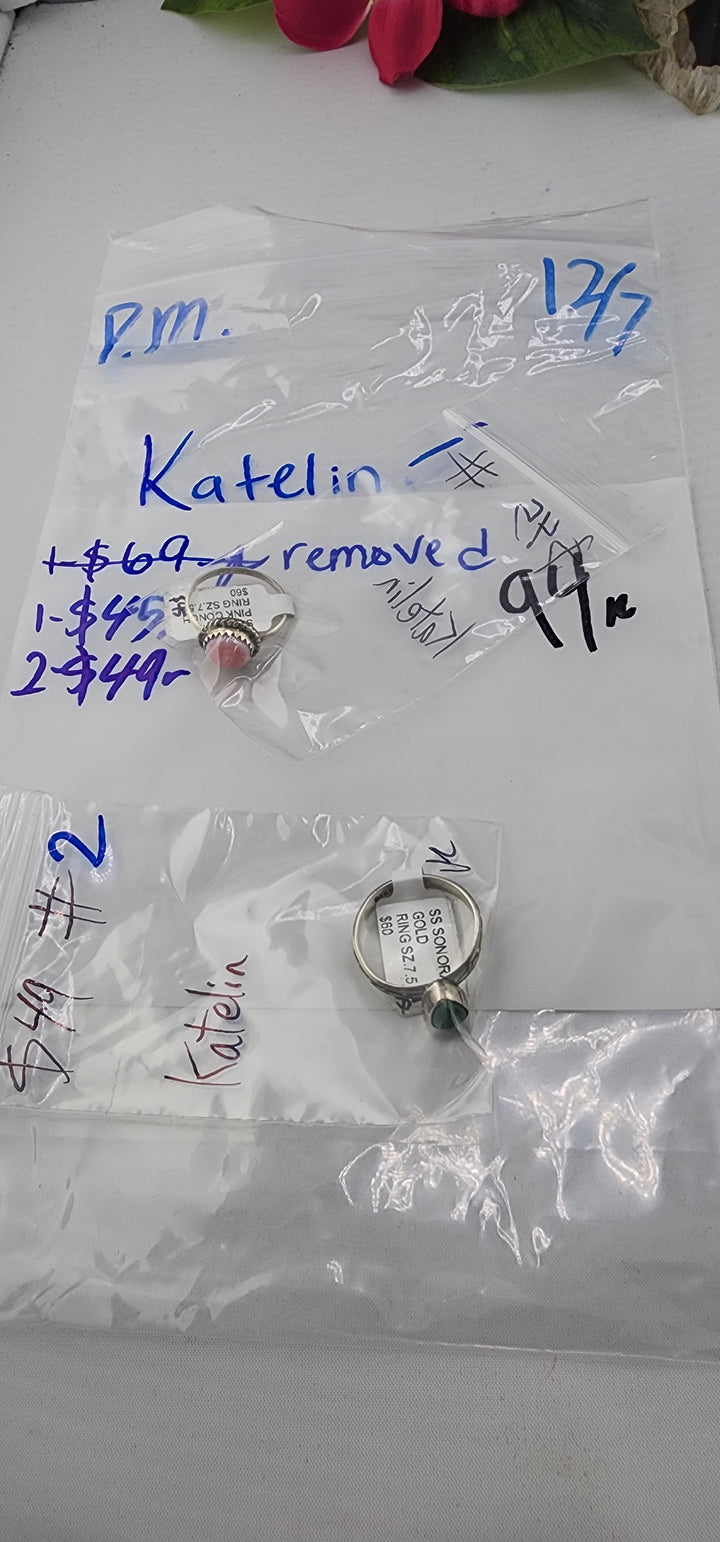 PM SHOW 48HR - RESERVED FOR: Katelin - 12/7/2025 tiktok Live Show - 2 Sterling Silver Items
