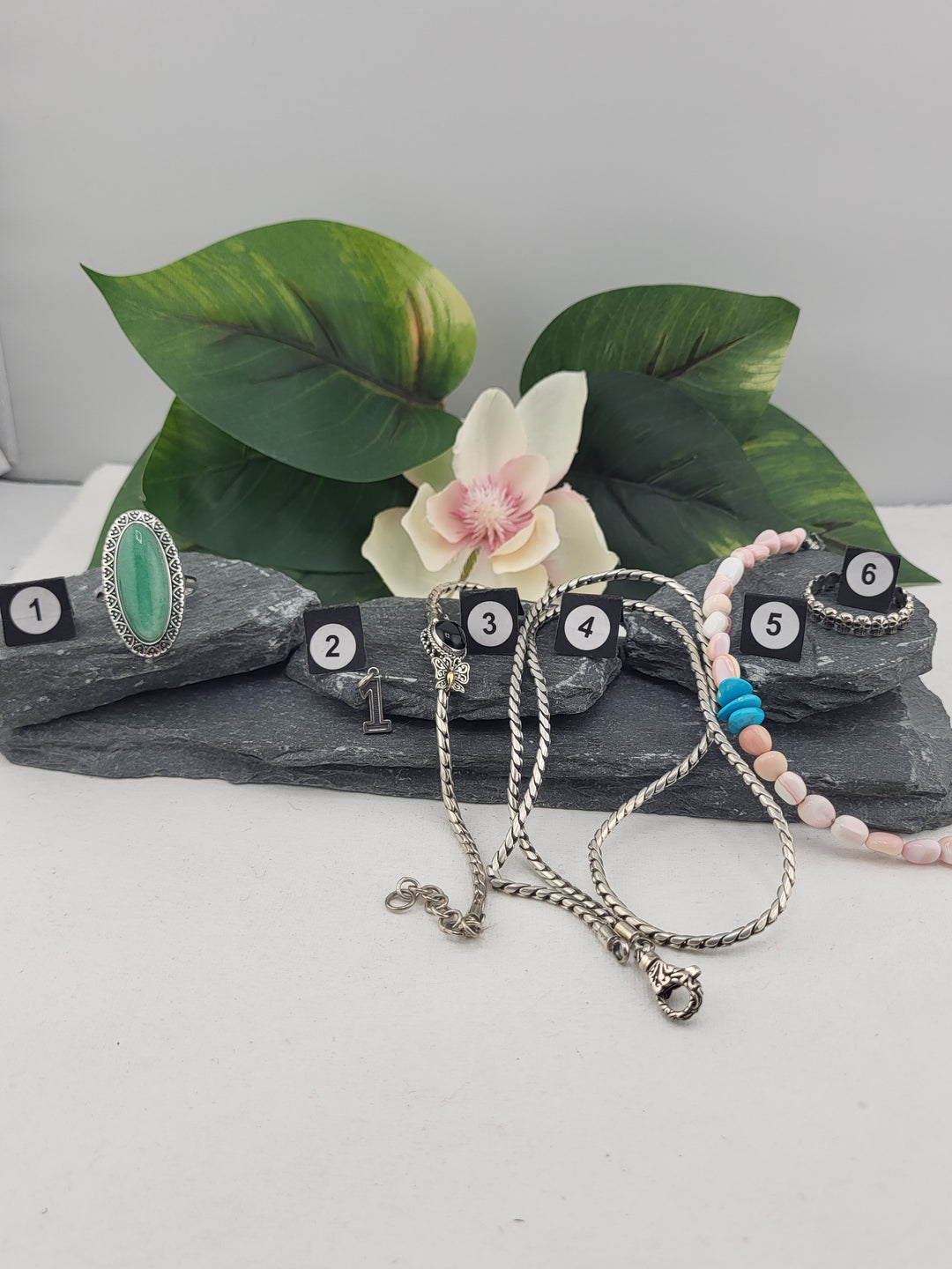 RESERVED FOR: blue jade- 1/20/2025 -6 Sterling Silver Items